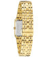 ფოტო #3 პროდუქტის Women's Futuro Diamond-Accent Gold-Tone Stainless Steel Bracelet Watch 20.5x31.5mm