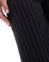 New Look formal wide leg trousers in black pinstripe