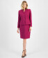 Stand-Collar Pencil Skirt Suit, Regular & Petite