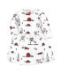 Big Girls Cotton Dresses, Christmas Scene