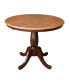 36" Round Top Pedestal Table with 12" Leaf