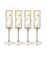 Фото #1 товара Plum Blossom Champagne Flute 8 oz Glasses, Set of 4