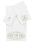 Textiles Turkish Cotton Monica Embellished Towel 3 Piece Set - Dark Gray R, Bath Towel Set - фото #1