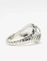 Faded Future textured dome ring in silver