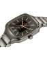 ფოტო #2 პროდუქტის Unisex Swiss Automatic True Square Gray High-Tech Ceramic Bracelet Watch 38mm