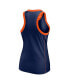 ფოტო #2 პროდუქტის Women's Navy Houston Astros Tailsweep Fashion Racerback Rhinestone Tank Top