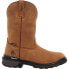 Фото #1 товара Rocky Rams Horn Waterproof Pull On RKW0395 Mens Brown Wide Leather Work Boots