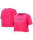 ფოტო #1 პროდუქტის Women's Pink Texas Rangers Triple Pink Boxy Cropped T-shirt