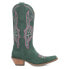 Фото #2 товара Dingo Hot Sauce Embroidery Snip Toe Cowboy Womens Green Casual Boots DI196-300