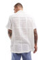 ASOS DESIGN short sleeve relaxed revere crochet shirt in ecru