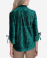 Petite Emerald Isle Crushed Velvet Emerald Shirt