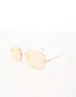 Фото #2 товара Quay TTYL rimless rectangle sunglasses in gold