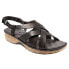 Softwalk Bonaire S1902-001 Womens Black Leather Slingback Sandals Shoes 6