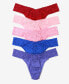 Фото #2 товара Women's Holiday 5 Pack Original Rise Thong Underwear