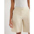 Фото #3 товара Scoop Women's Straight Leg Tailored Bermuda knee-length Shorts Beige Size 18