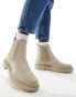 Levi's Trooper leather look chelsea boots in beige