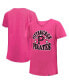 Big Girls Pink Pittsburgh Pirates Jersey Stars V-Neck T-shirt