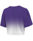 ფოტო #3 პროდუქტის Women's Threads Purple, White Los Angeles Lakers Dirty Dribble Tri-Blend Cropped T-shirt