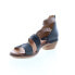 Фото #8 товара Miz Mooz Caine P63002 Womens Black Leather Hook & Loop Heeled Sandals Shoes