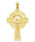 ფოტო #1 პროდუქტის 14k Gold Charm, Celtic Claddagh Cross Charm