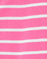 Фото #6 товара Пижама для девочек Carterʻs Toddler 1-Piece Striped из 100% хлопка со встроенными ножками