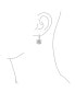 Winter Party Holiday Christmas Drop Lever back Clear Star Ice Blue Snowflake Dangle Earrings For Women Teen .925 Sterling Silver