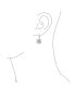 ფოტო #4 პროდუქტის Winter Party Holiday Christmas Drop Lever back Clear Star Ice Blue Snowflake Dangle Earrings For Women Teen .925 Sterling Silver