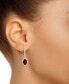 Rhodolite Garnet (1-7/8 ct. t.w.) & Diamond (1/3 ct. t.w.) Leverback Drop Earrings in Sterling Silver (Also in Citrine, Blue Topaz, Amethyst, Peridot, & Opal)