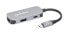 Фото #2 товара Manhattan USB-C Dock/Hub - Ports (x3): HDMI - USB-A and USB-C - With Power Delivery (100W) to USB-C Port (Note add USB-C wall charger and USB-C cable needed) - All Ports can be used at the same time - Aluminium - Space Grey - Three Year Warranty - Retail Box - Wire