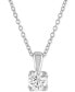 ფოტო #1 პროდუქტის Certified Diamond 18" Pendant Necklace (1/2 ct. t.w.) in 14k White Gold featuring diamonds with the De Beers Code of Origin, Created for Macy's