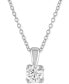 Фото #1 товара Certified Diamond 18" Pendant Necklace (1/2 ct. t.w.) in 14k White Gold featuring diamonds with the De Beers Code of Origin, Created for Macy's