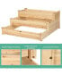 3 Tier Wooden Raised Vegetable Garden Bed Elevated Planter Kit Outdoor Gardening