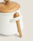 Фото #8 товара Ceramic sugar bowl with wooden lid