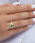 ფოტო #2 პროდუქტის Lab-Grown Malachite & Cubic Zirconia Butterfly Ring in 14k Gold-Plated Sterling Silver