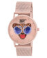 Women's Quartz Bouffants and Broken Hearts Pink Mesh Alloy Watch 38mm