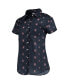 Фото #3 товара Women's Navy Houston Astros Floral Button Up Shirt
