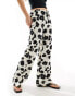 Vero Moda Aware wide leg trousers in monochrome floral print