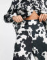 Фото #6 товара JDY exclusive wide leg trousers co-ord in cow print