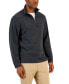 Фото #1 товара Men's Solid Classic-Fit French Rib Quarter-Zip Sweater, Created for Macy's