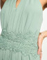 Фото #2 товара Vila Bridesmaid halterneck maxi dress in sage green