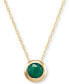 Фото #1 товара Macy's birthstone 18" Bezel Pendant Necklace in 14k Gold