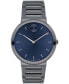 ფოტო #1 პროდუქტის Men's Bold Horizon Swiss Quartz Ionic Plated Gray Steel Watch 40mm