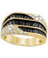 ფოტო #1 პროდუქტის Men's Black Diamond Nugget Ring (1-1/2 ct. t.w.) in 10k Gold