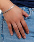 ფოტო #2 პროდუქტის Crystal Inner Message Cuff Bangle Bracelet in Sterling Silver, Created for Macy's