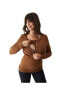 Фото #3 товара Women's Maternity Long Sleeve Rib Henley