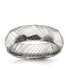 ფოტო #1 პროდუქტის Damascus Steel Polished Faceted 7mm Band Ring