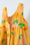 Фото #3 товара Платье из ткани с принтом «персики» ZARA
