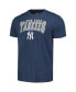 Men's Charcoal, Navy New York Yankees Meter T-shirt and Pants Sleep Set