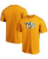 Фото #1 товара Men's Gold Nashville Predators Team Primary Logo T-shirt