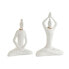 Фото #1 товара Декоративная фигура DKD Home Decor Белый Натуральный Восточный Yoga 25 x 8 x 36 cm (2 штук)